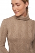 Cachemire Naturel pull femme col roule natural blabla natural brown s
